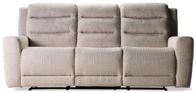 Avenida Dual Sofa Recliner - Soft Textured Chenille Upholstery - Track Arms - Channel Tufted Backs - Easy Manual Recline - Comfortable Bucket Seats