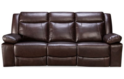Leather Dual Power Sofa Recliner