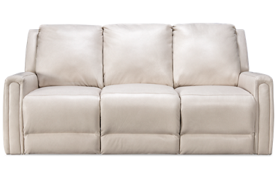 Wonderwall Leather Dual Power Sofa Recliner with Tilt Headrest