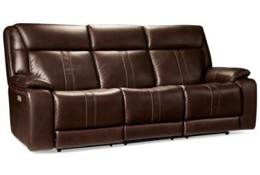 Game Time Dual Power Sofa Recliner - Tilt Power Headrest - Massage - Lumbar Support - Heat - Immersive Sound