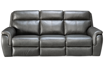 Volcano Leather Dual Power Sofa Recliner with Tilt Headrest