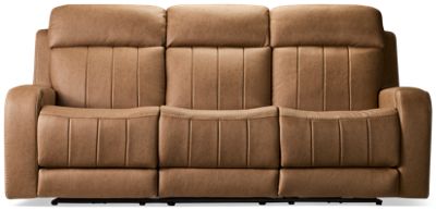 Audio Dual Power Sofa Recliner - Immersive Sound - Lighted Cup Holders - Wireless Charging - Cushy Tufted Backrests - Contemporary Design