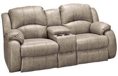 Southern Motion River Run Dual Power Sofa Recliner with Console and Headrest