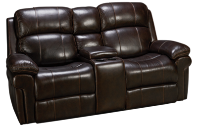 Synergy Seville Leather Dual Power Loveseat Recliner with