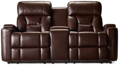 Stonington Dual Power Loveseat Recliner - Tilt Power Headrest - Console - USB Charging - Illuminated Cup Holders