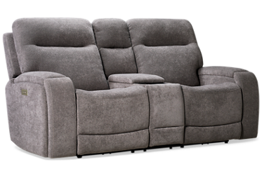 Echo Wave Dual Power Loveseat Recliner - Console with Cupholders - Tilt Power Headrest - Heat - Massage - Immersive Sound