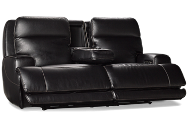 Eclipse Dual Power Loveseat Recliner - Tilt Power Headrest - Lumbar - Heat & Massage - Center Console - Cup Holders - Immersive Sound