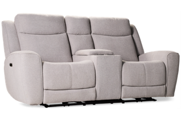 Apollo Dual Power Loveseat Recliner with Tilt Headrest & Console