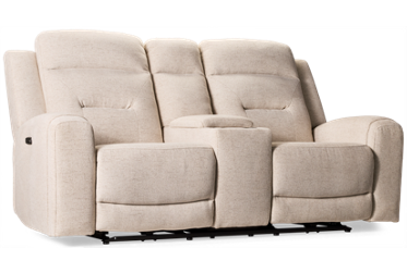 Juno Dual Power Loveseat with Tilt Headrest and Console