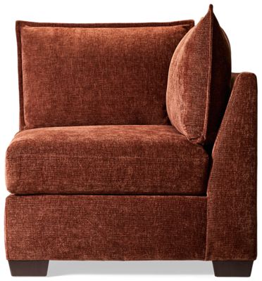 Puzzle Corner Chair - Modular System - Plush Cushions - Soft Chenille Fabric - Includes 2 Toss Pillows