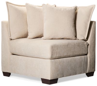 Puzzle Corner Chair - Modular System - Plush Cushions - Soft Chenille Fabric - Includes 2 Toss Pillows