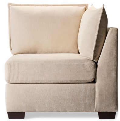 Puzzle Corner Chair - Modular System - Plush Cushions - Soft Chenille Fabric - Includes 2 Toss Pillows