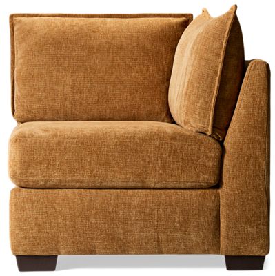 Puzzle Corner Chair - Modular System - Plush Cushions - Soft Chenille Fabric - Includes 2 Toss Pillows