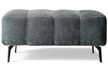 Portento Coffee Table Ottoman - Super Soft Fabric - Quilted Top - Mid-Century Modern