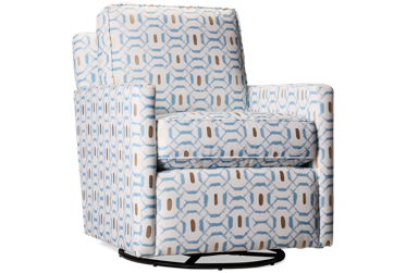 Palisades Swivel Glider - Fully Upholstered - Tonal Welt Trim - Slim Track Arms - Plush Cushions - Round Swivel Base