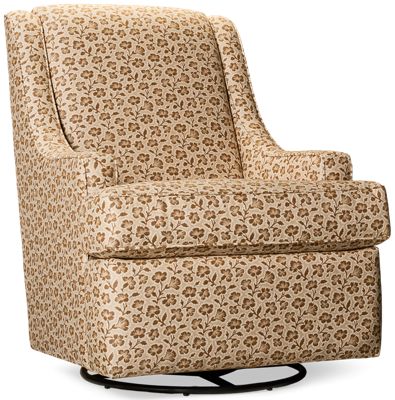 Gainesville Swivel Glider - Durable Floral Sunbrella Fabric - Sloped Track Arms - Plush Seat Cushion - Effortless Motion Comfort