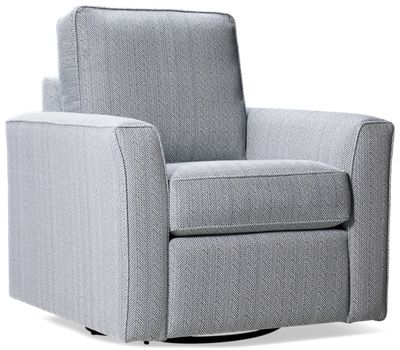 Sanibel Swivel Chair - Easy Care Sunbrella Fabric - Flared Track Arms - Plush Foam Cushion - 360-Degree Swivel Comfort