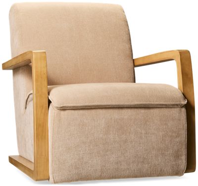 Ridge Accent Swivel Chair - Soft Polyester - Exposed Wooden Frame - Transitional Comfort