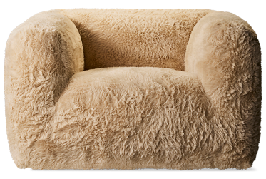 Himalaya Swivel Chair - Soft Cozy Fabric - Ultra-Cushioned Arms & Back