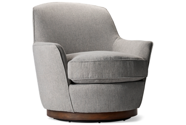 Tangier Accent Swivel Chair - Plush Cushioned Upholstery - Chic Round Swivel Base - Durable 100% Polyester Cover