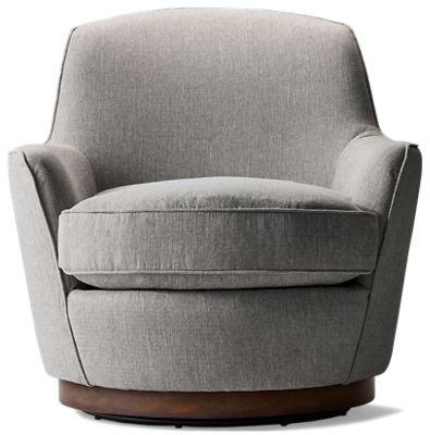 Tangier Accent Swivel Chair - Plush Cushioned Upholstery - Chic Round Swivel Base - Durable 100% Polyester Cover