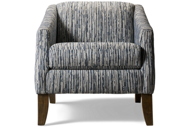 Carter Chair - Easy Care Fabric - Gently Sloped Track Arms - Cushioned Back and Seat - Modern Comfort