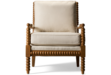 Millie Accent Chair - Traditional Style - Durable Polyester Cover - Vintage Charm - Cushioned Comfort