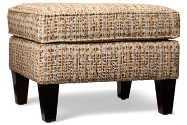 Bonsai Foot Stool - Classic Rectangular Ottoman - Plush Upholstered Top - Textured Fabric