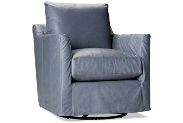 Falmouth Leather Glider with Slipcover