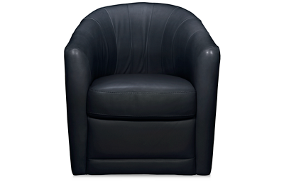 Barile Leather Accent Swivel Chair