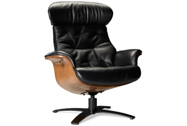 Karma Leather Accent Swivel Chair