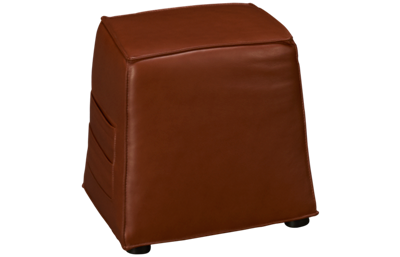 Leather Accent Ottoman