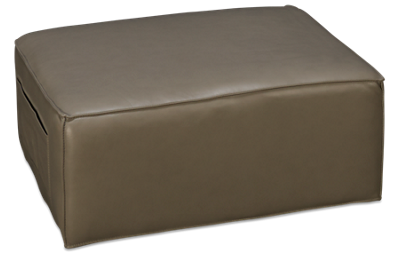 Leather Accent Ottoman