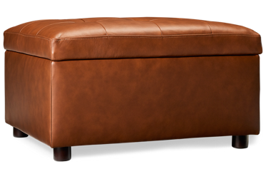 Cuddler Leather Accent Lift Top Ottoman - Plush Tufted Top - Hidden Storage