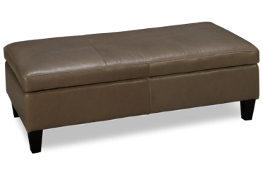 Lombardy Leather Accent Medium Rectangle Storage Ottoman