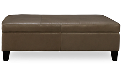Lombardy Leather Accent Medium Rectangle Storage Ottoman