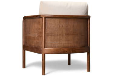 Anya Accent Chair - Smooth Wooden Frame - Curved Back - Crypton Performance Fabric