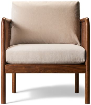 Anya Accent Chair - Smooth Wooden Frame - Curved Back - Crypton Performance Fabric