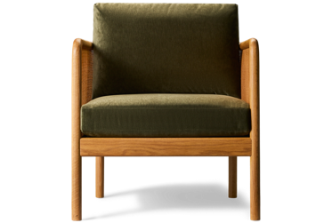 Raya Accent Chair - Smooth Wooden Frame - Curved Back - Crypton Performance Fabric