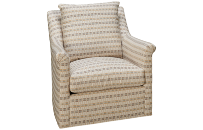 Traditional High Back Accent Swivel Chair