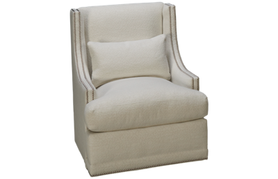 Lindsay Accent Swivel Chair with Nailhead