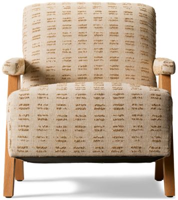 Dean Accent Chair - Mid-Century Modern - Exposed Wooden Frame - Soft Upholstery - Luxurious Comfort