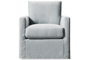 Oak Bluffs Accent Swivel Glider - Curved Ergonomic Support - Plush Cushions - Tailored Slipcover