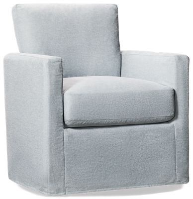 Oak Bluffs Accent Swivel Glider - Curved Ergonomic Support - Plush Cushions - Tailored Slipcover