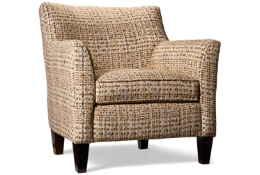 Bonsai Accent Chair - Textured Fabric Upholstery - Gently Curved Backrest - Ergonomic Support - Flared Arms - Modern Touch
