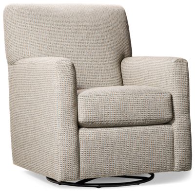 Charlotte Accent Swivel Glider - Easy Clean Performance Fabric - Plush Cushions - Traditional Comfort