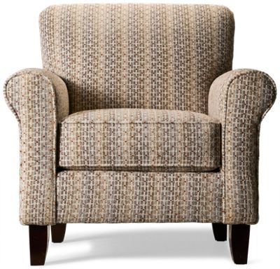 Truth Accent Chair - Transitional Design - Rolled Arms - Square Tapered Legs