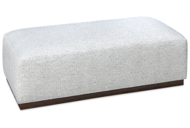 My Style Accent Ottoman Coffee Table - Tonal Geometric Upholstery - Sturdy Wooden Plinth Base