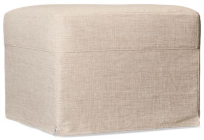 Harwich Ottoman - Skirted Slipcover - Discreet Casters - Versatile Comfort