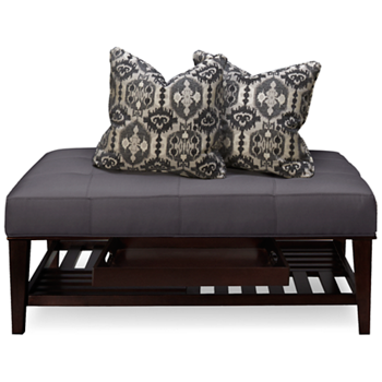 Select Cocktail Ottoman with Tray and 2 Pillows